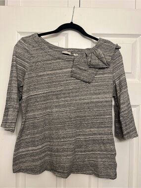 Anthropologie Postmark Bow Detail Top - Large